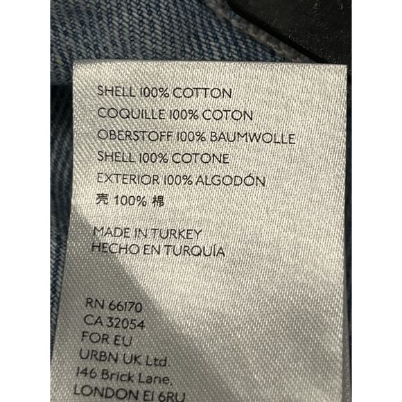 BDG Urban Outfitters Denim Skort Skirt Button Fly Raw Hem Patch Pockets Zip 31 - Picture 8 of 10